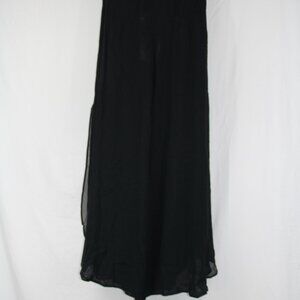 Tadashi Pants Women's US 6  Rayon Black Wide Leg Lace Overlay Pants Dressy